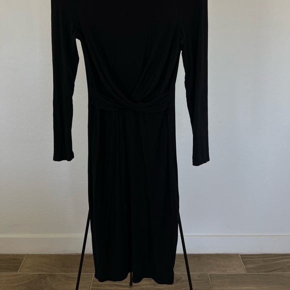 SOCIALITE BLACK MIDI DRESS - Picture 2 of 4